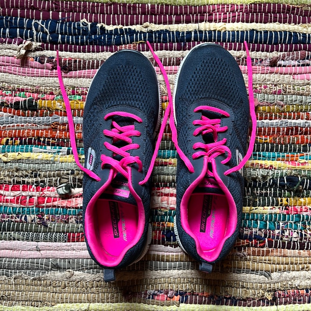 Blue and pink Sketchers